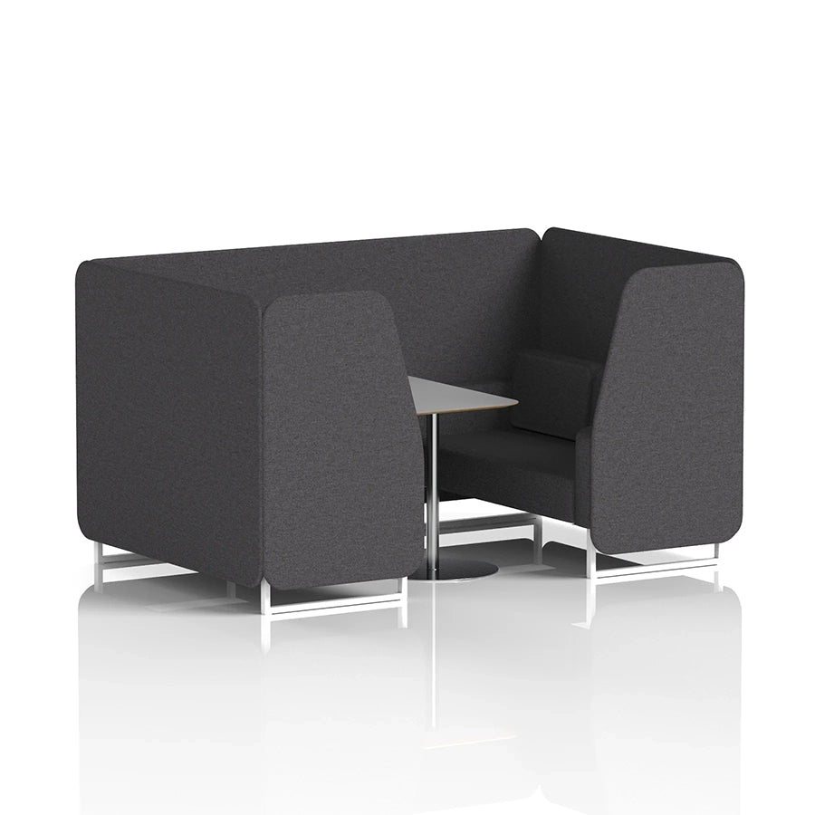 Brixworth Booth in Single Tone - 4 Seater with Grey Table
