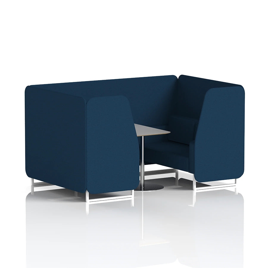 Brixworth Booth in Single Tone - 4 Seater with Grey Table