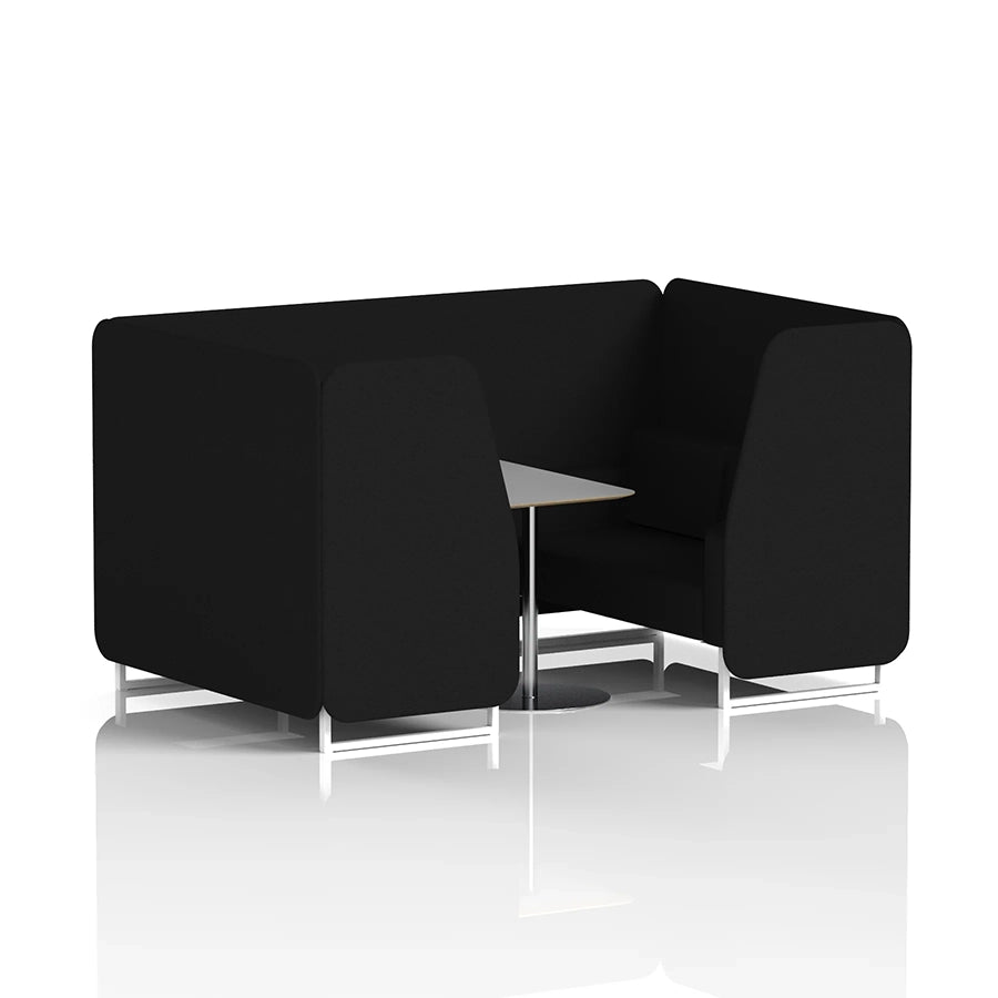 Brixworth Booth in Single Tone - 4 Seater with Grey Table