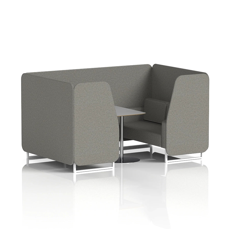 Brixworth Booth in Single Tone - 4 Seater with Grey Table