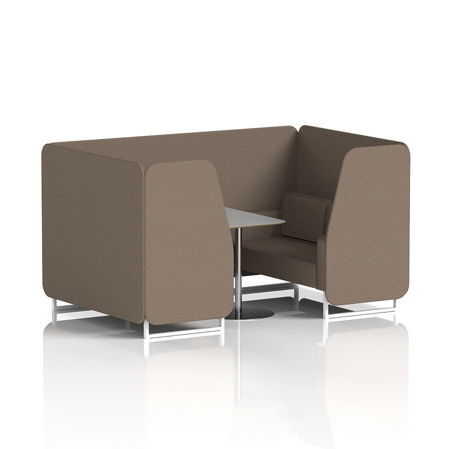 Brixworth Booth in Single Tone - 4 Seater with Grey Table