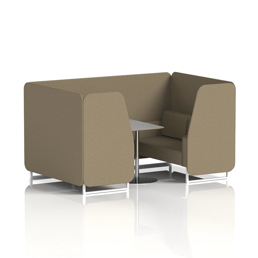 Brixworth Booth in Single Tone - 4 Seater with Grey Table