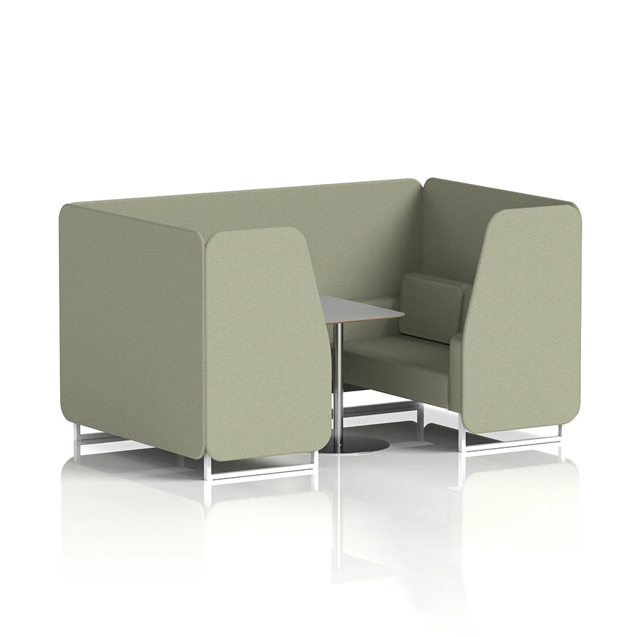 Brixworth Booth in Single Tone - 4 Seater with Grey Table