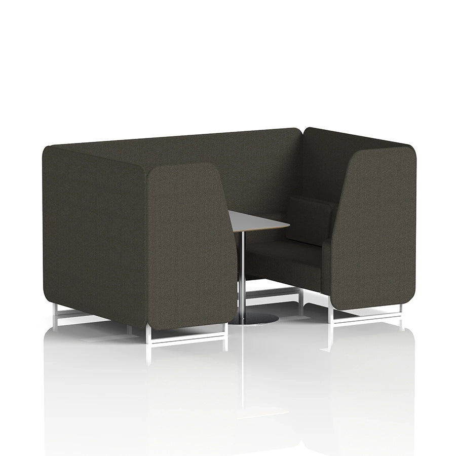 Brixworth Booth in Single Tone - 4 Seater with Grey Table