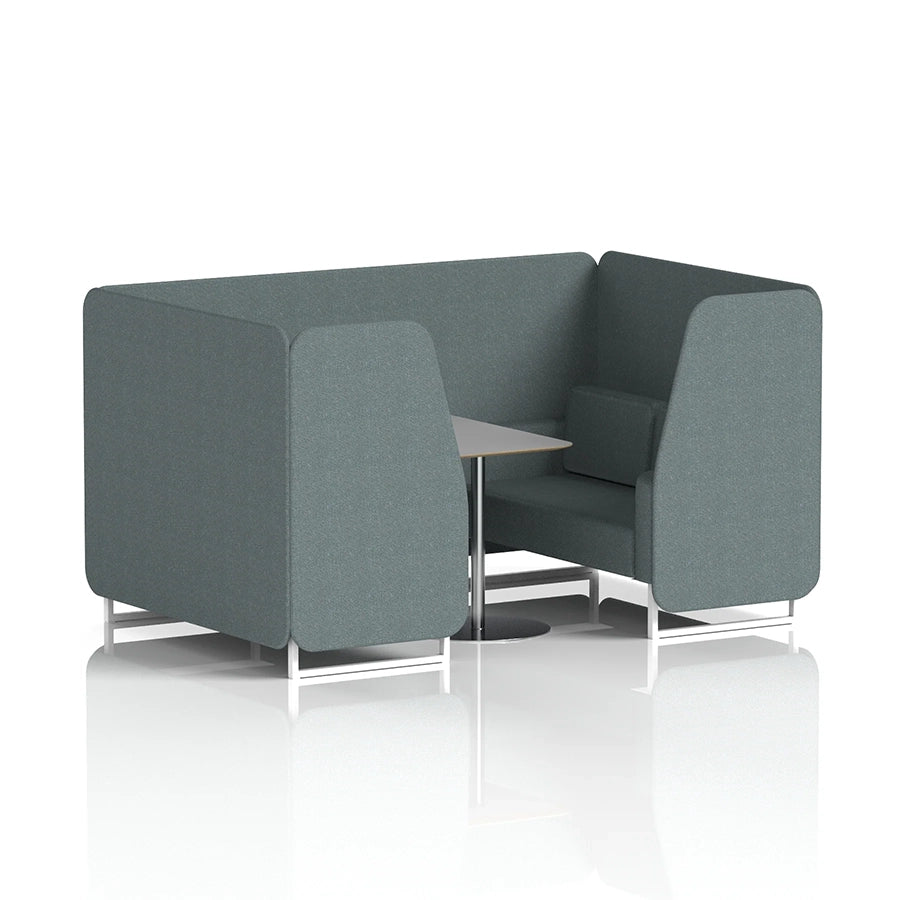 Brixworth Booth in Single Tone - 4 Seater with Grey Table