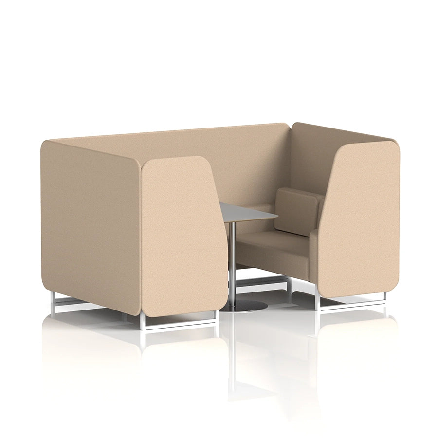 Brixworth Booth in Single Tone - 4 Seater with Grey Table