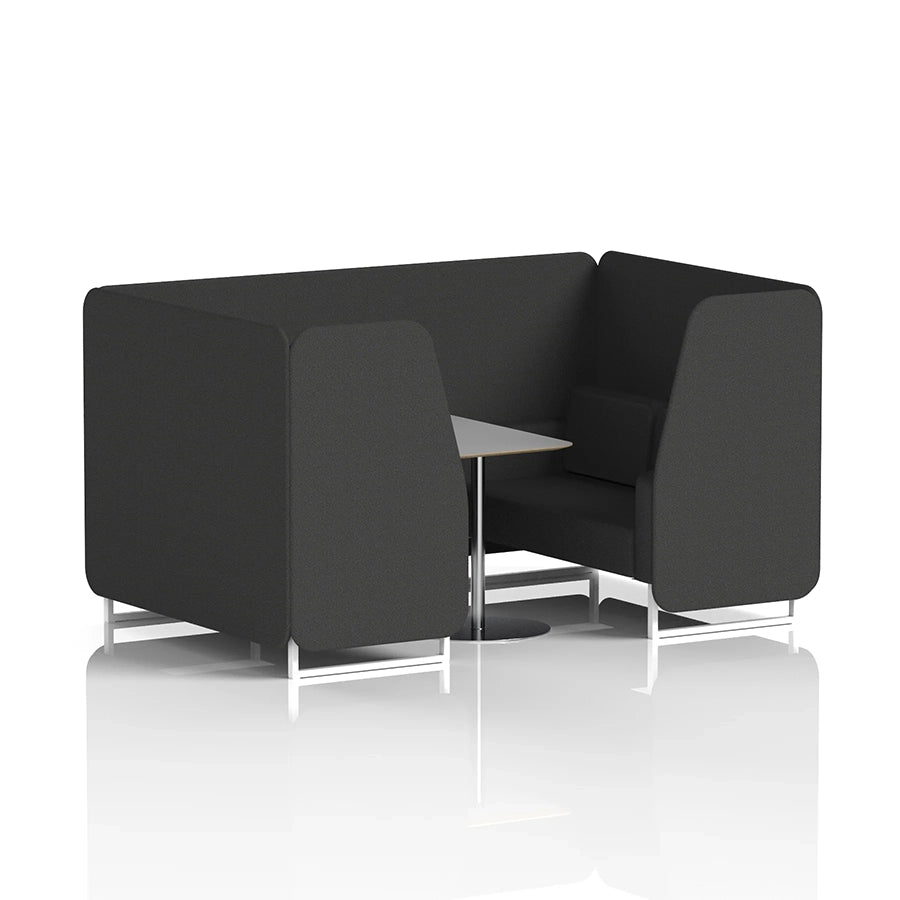 Brixworth Booth in Single Tone - 4 Seater with Grey Table