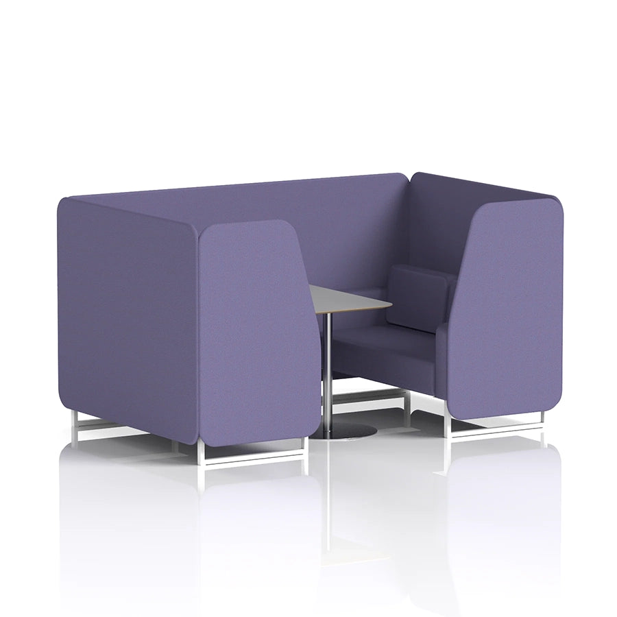 Brixworth Booth in Single Tone - 4 Seater with Grey Table