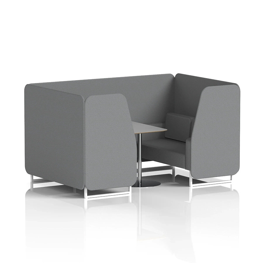 Brixworth Booth in Single Tone - 4 Seater with Grey Table