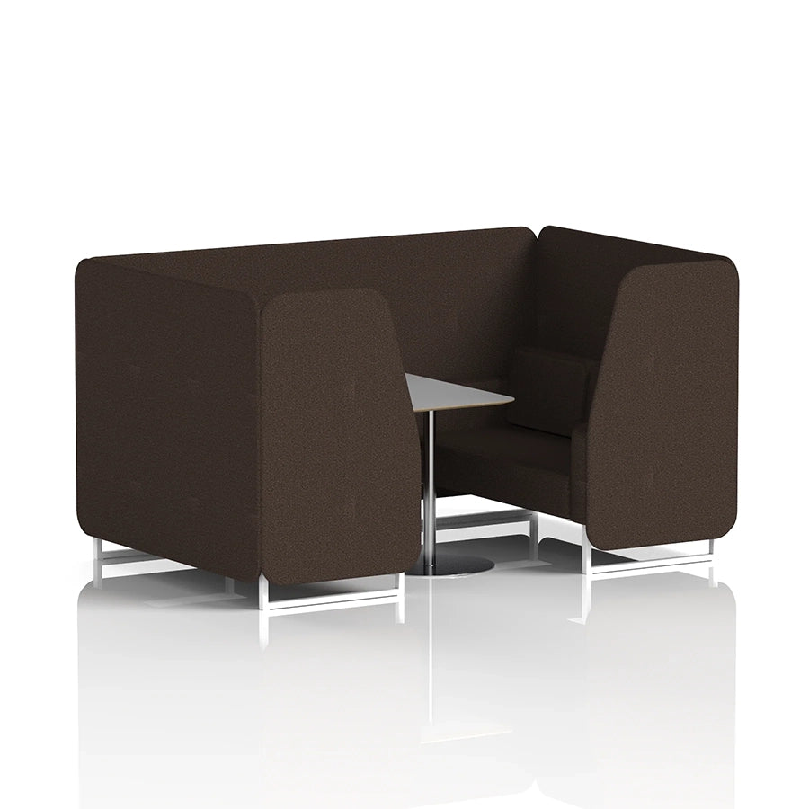 Brixworth Booth in Single Tone - 4 Seater with Grey Table