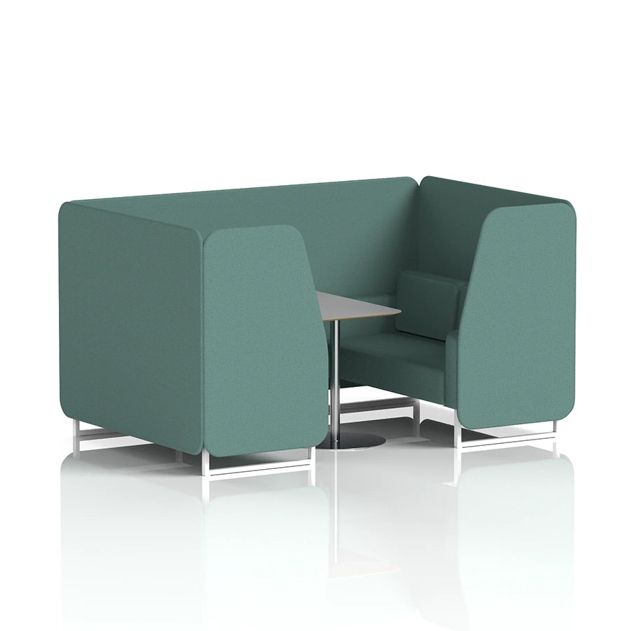 Brixworth Booth in Single Tone - 4 Seater with Grey Table