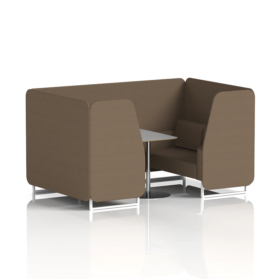 Brixworth Booth in Single Tone - 4 Seater with Grey Table