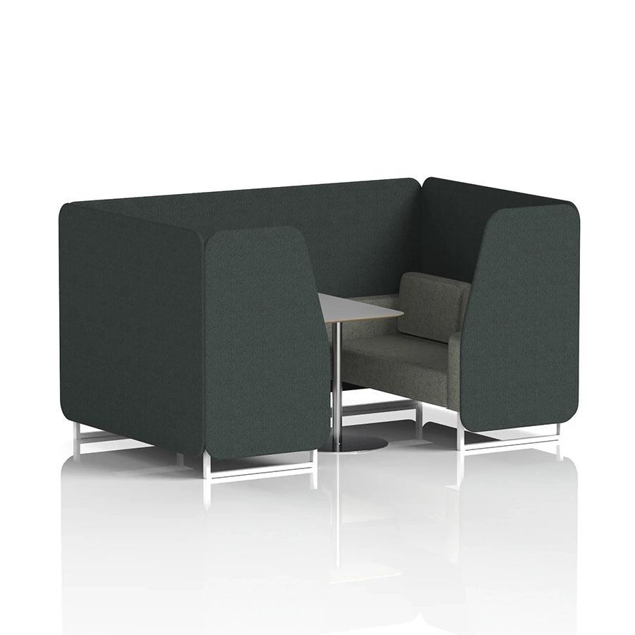 Brixworth Booth in Two Tone - 4 Seater with Grey Table