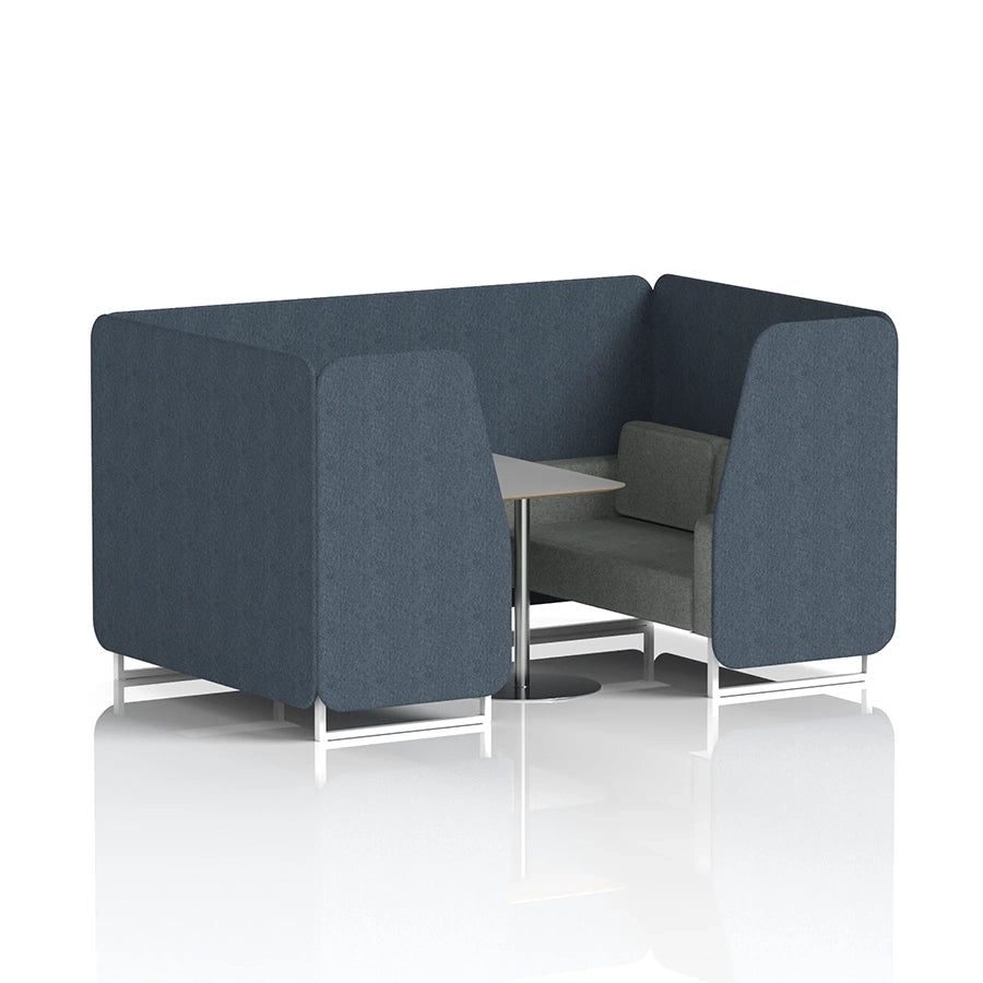 Brixworth Booth in Two Tone - 4 Seater with Grey Table