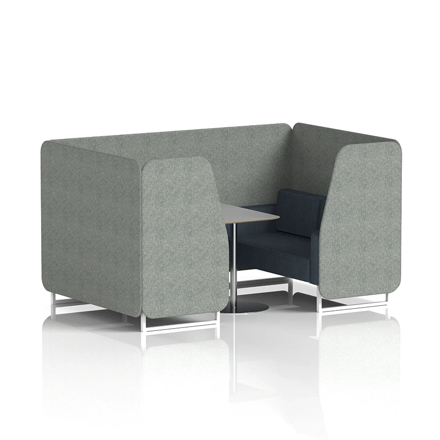 Brixworth Booth in Two Tone - 4 Seater with Grey Table