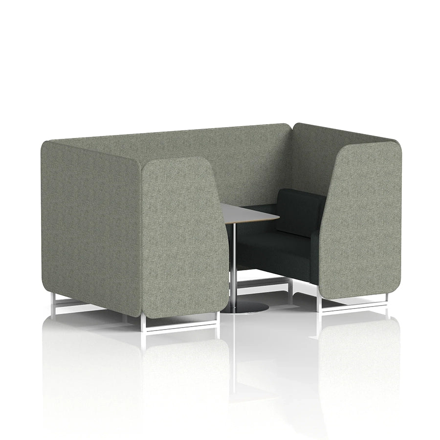 Brixworth Booth in Two Tone - 4 Seater with Grey Table