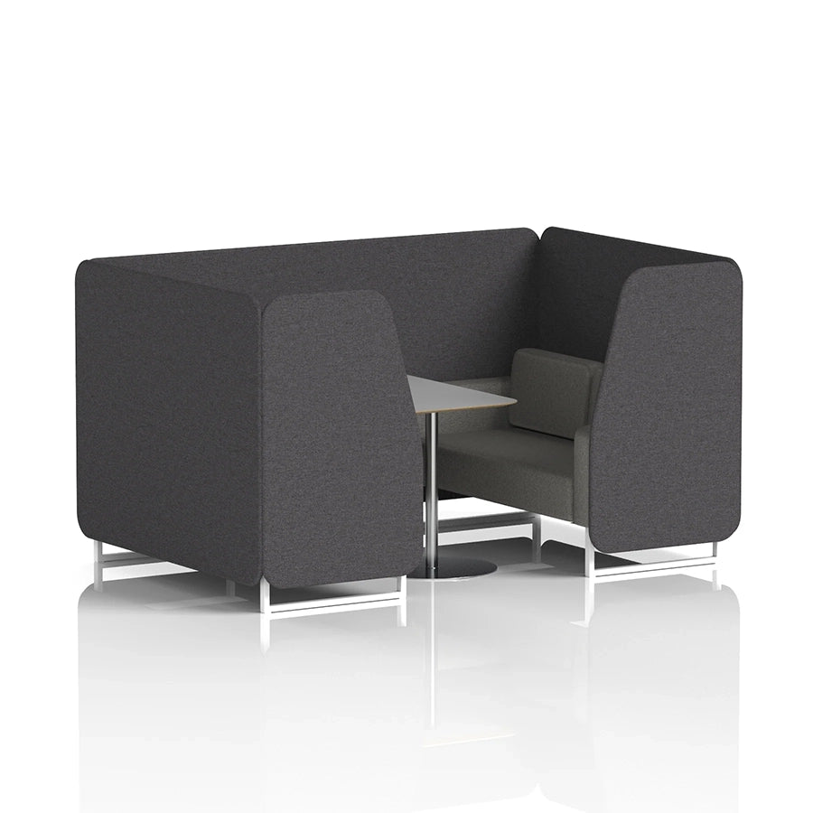 Brixworth Booth in Two Tone - 4 Seater with Grey Table