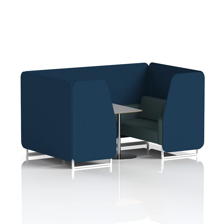 Brixworth Booth in Two Tone - 4 Seater with Grey Table