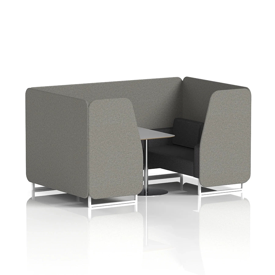 Brixworth Booth in Two Tone - 4 Seater with Grey Table