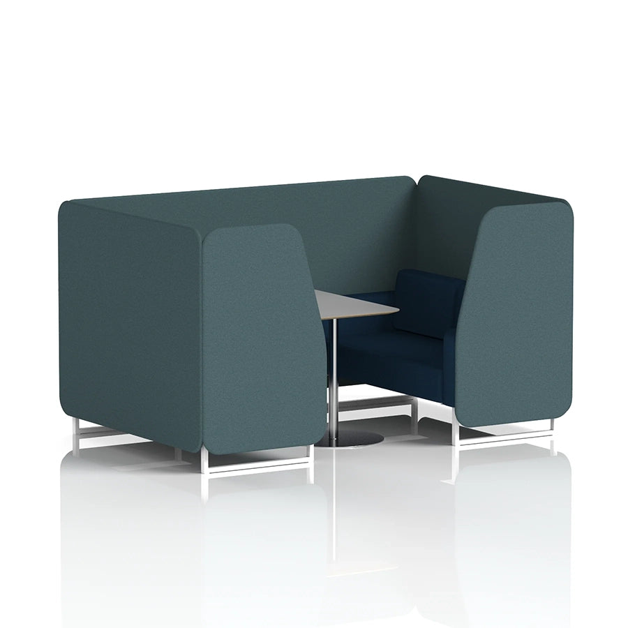 Brixworth Booth in Two Tone - 4 Seater with Grey Table