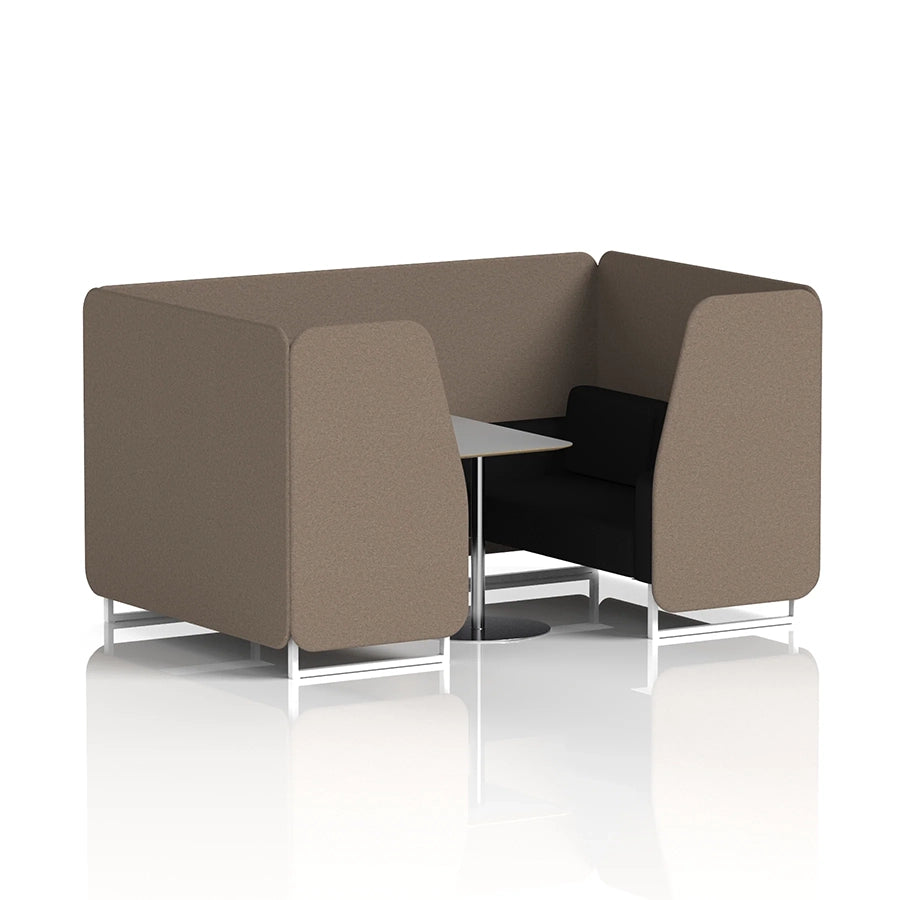 Brixworth Booth in Two Tone - 4 Seater with Grey Table