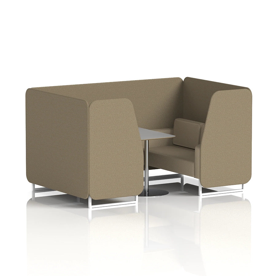 Brixworth Booth in Two Tone - 4 Seater with Grey Table