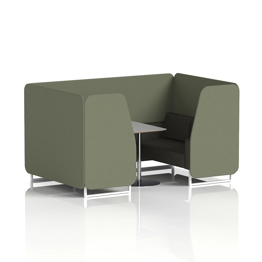 Brixworth Booth in Two Tone - 4 Seater with Grey Table