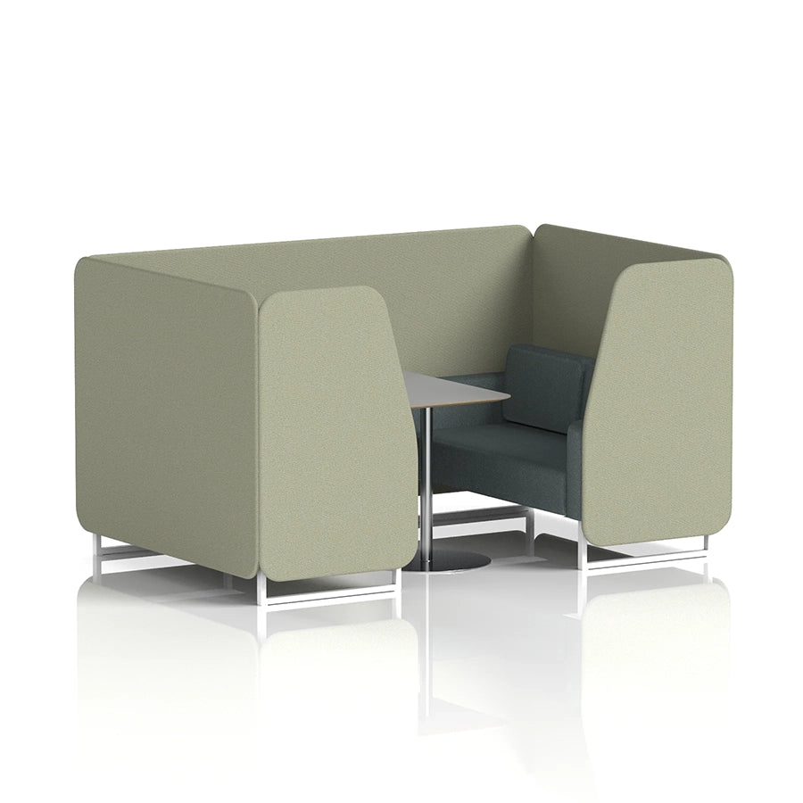 Brixworth Booth in Two Tone - 4 Seater with Grey Table