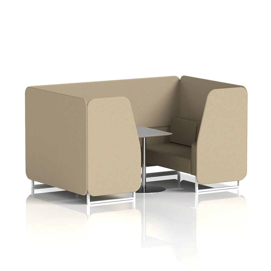 Brixworth Booth in Two Tone - 4 Seater with Grey Table