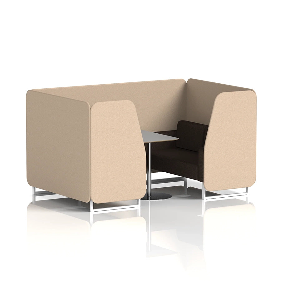 Brixworth Booth in Two Tone - 4 Seater with Grey Table