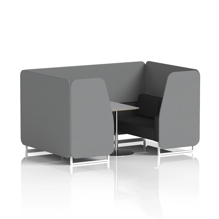 Brixworth Booth in Two Tone - 4 Seater with Grey Table