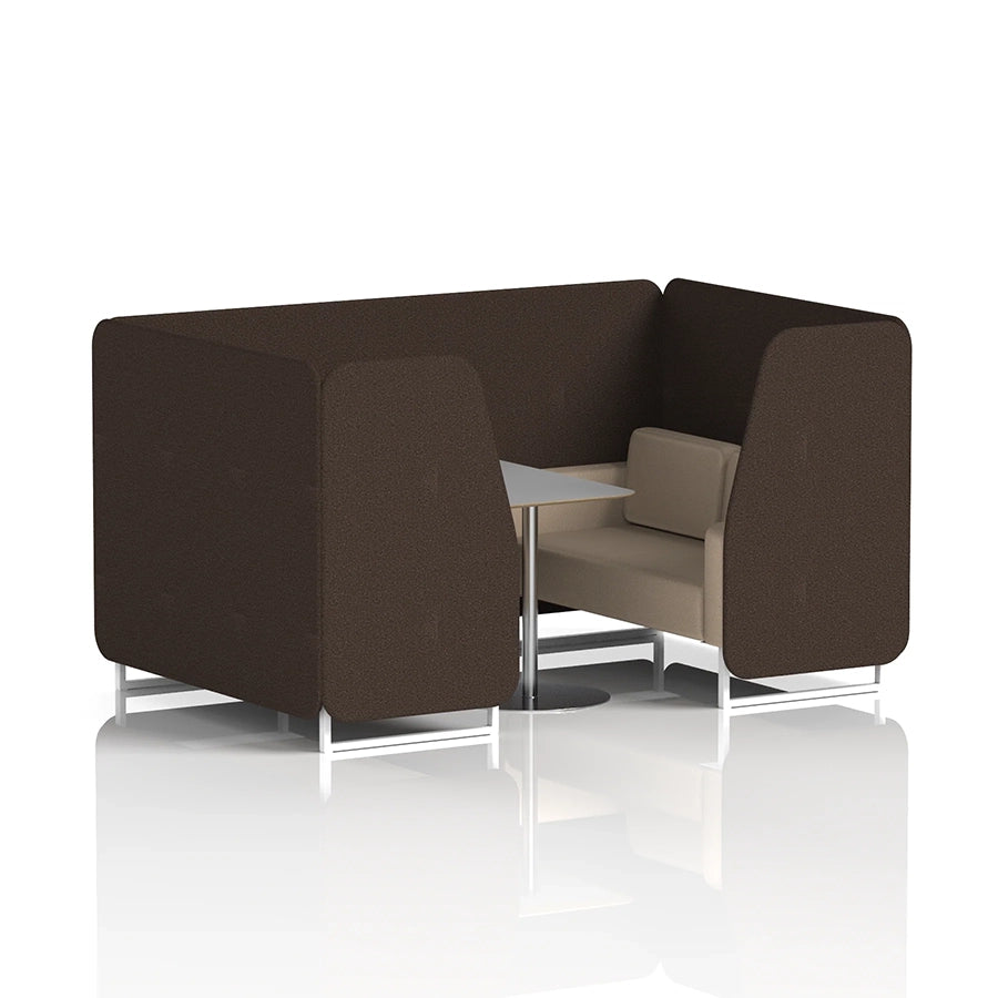 Brixworth Booth in Two Tone - 4 Seater with Grey Table