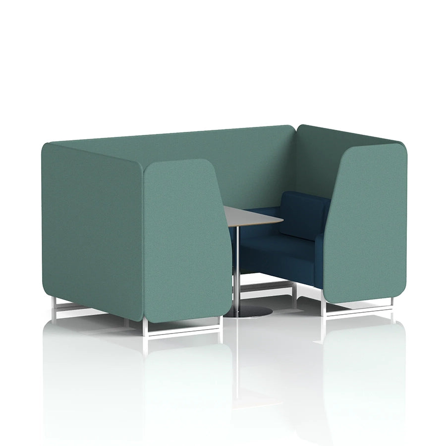 Brixworth Booth in Two Tone - 4 Seater with Grey Table