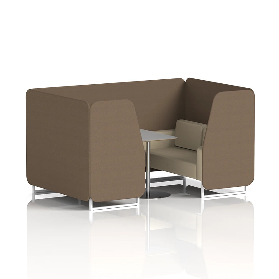 Brixworth Booth in Two Tone - 4 Seater with Grey Table