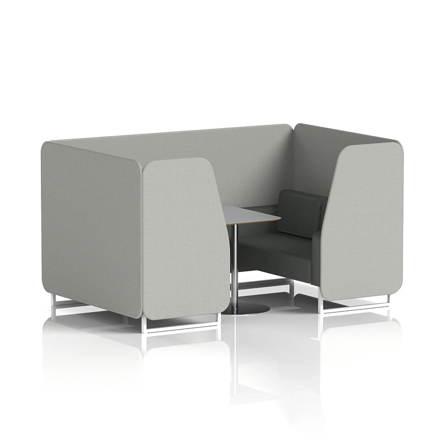 Brixworth Booth in Two Tone - 4 Seater with Grey Table