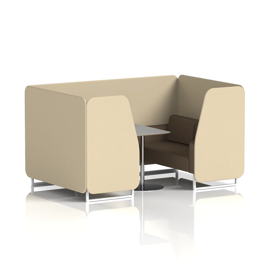 Brixworth Booth in Two Tone - 4 Seater with Grey Table