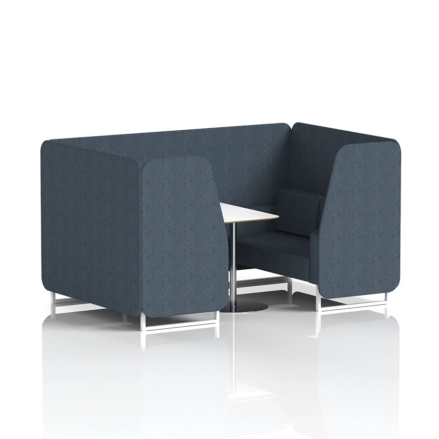 Brixworth Booth in Single Tone - 4 Seater with White Table