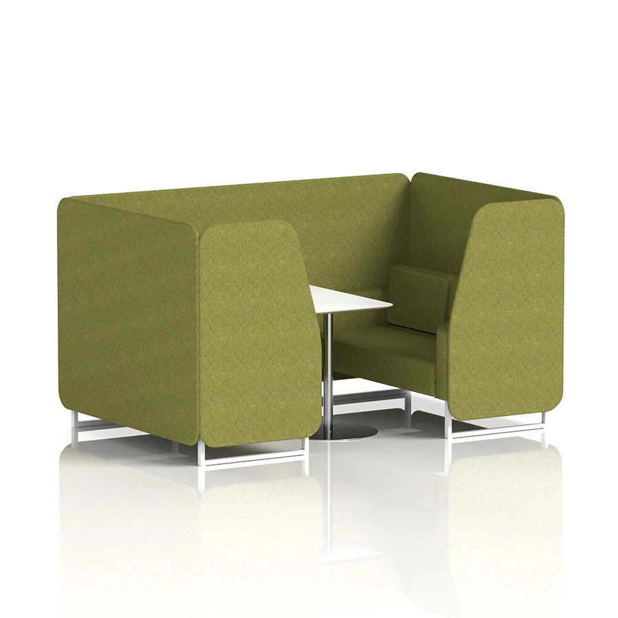 Brixworth Booth in Single Tone - 4 Seater with White Table