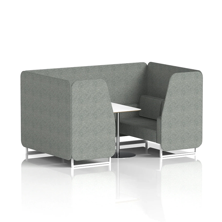 Brixworth Booth in Single Tone - 4 Seater with White Table