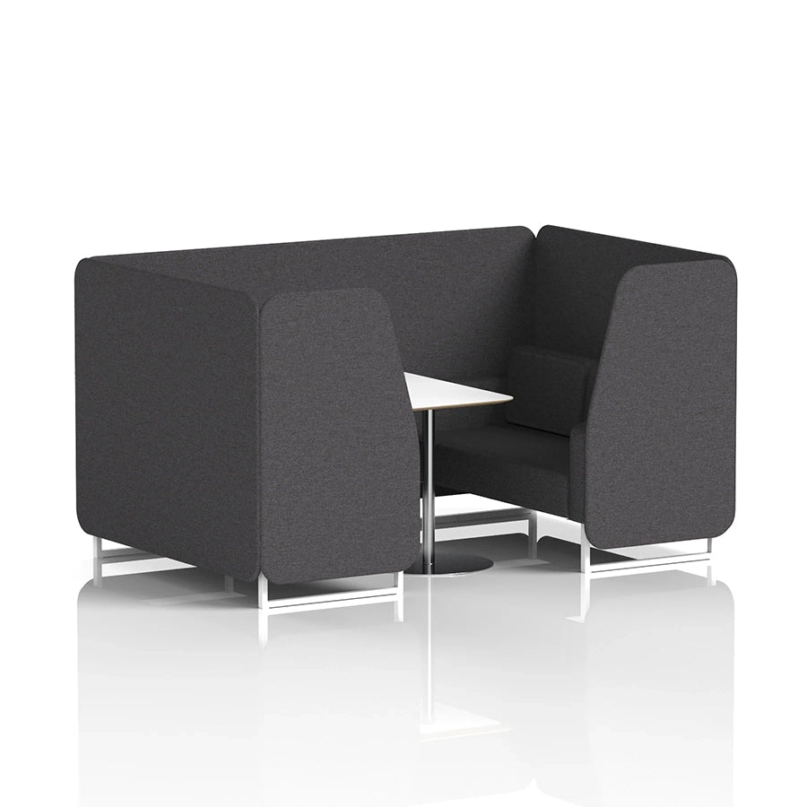Brixworth Booth in Single Tone - 4 Seater with White Table