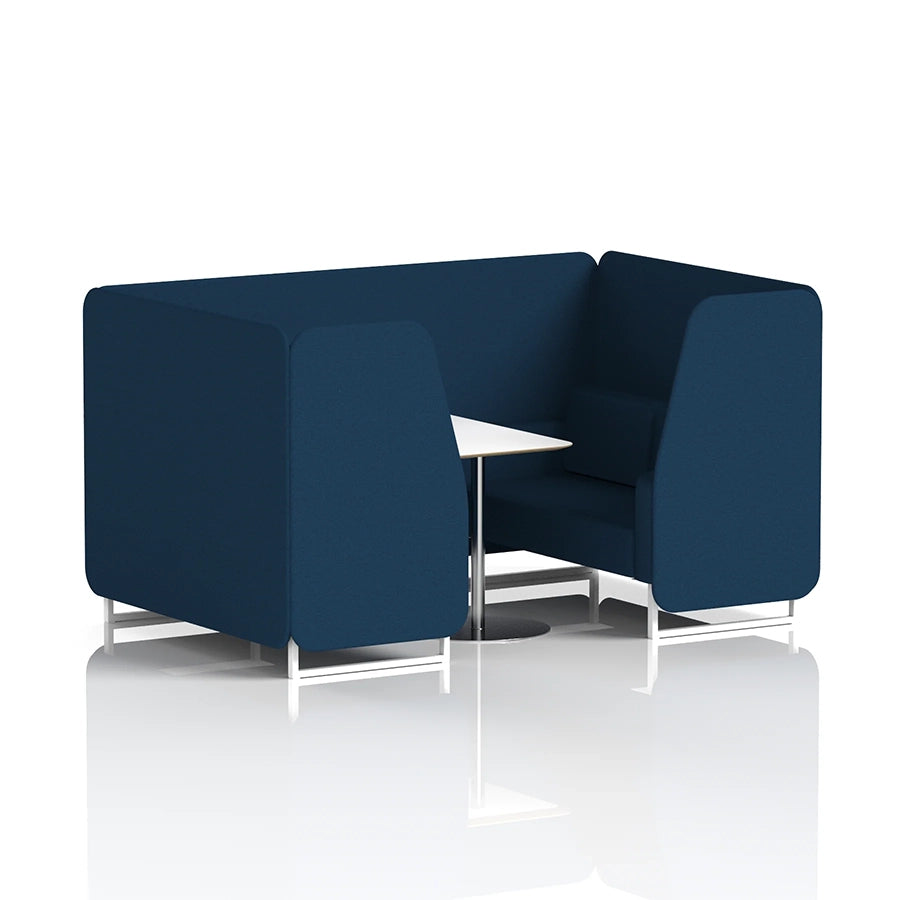 Brixworth Booth in Single Tone - 4 Seater with White Table