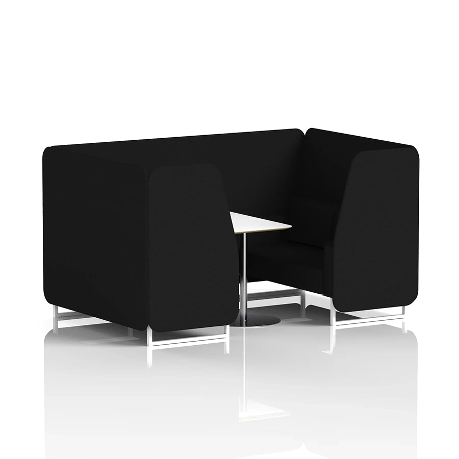 Brixworth Booth in Single Tone - 4 Seater with White Table