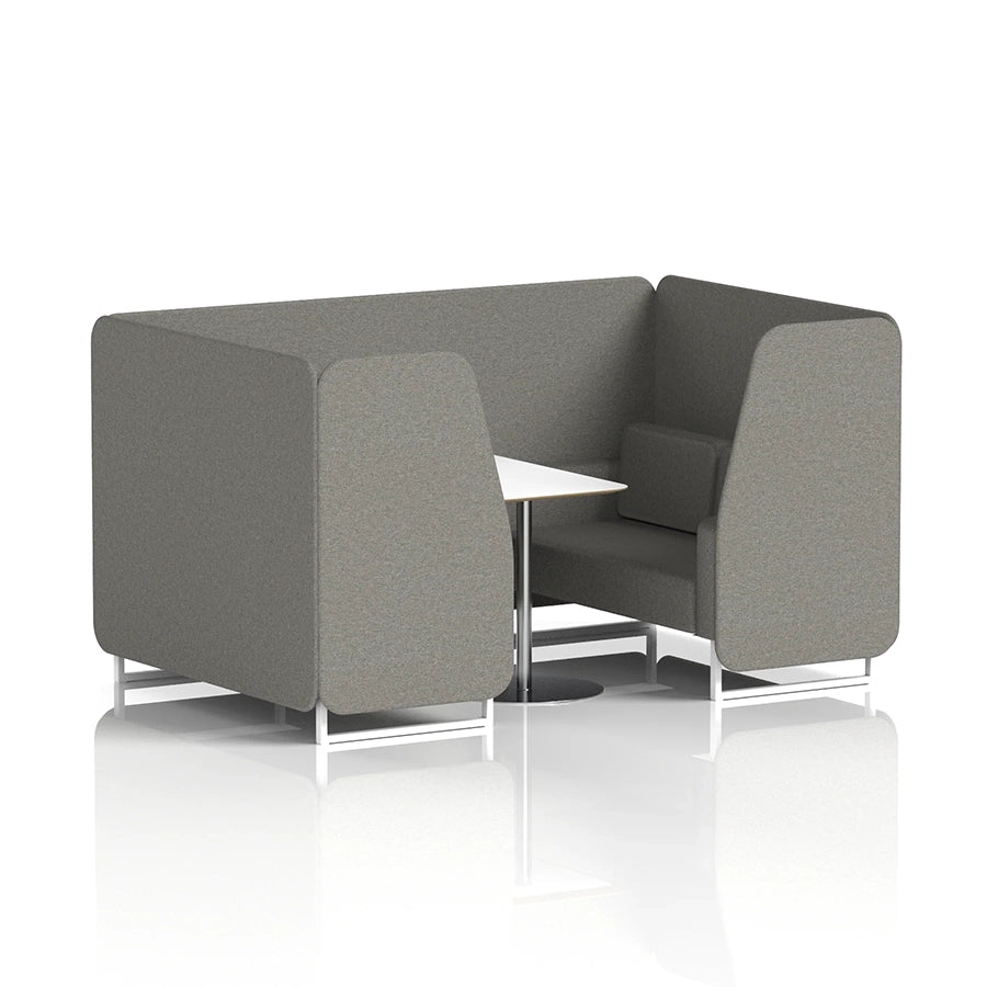 Brixworth Booth in Single Tone - 4 Seater with White Table