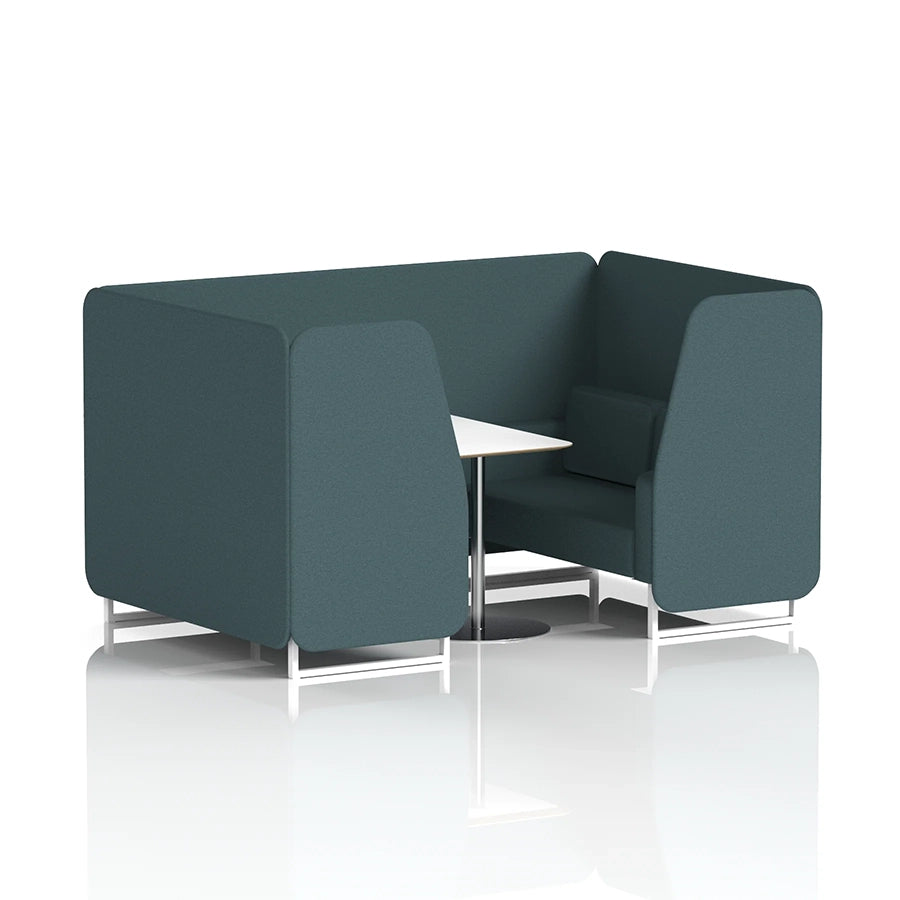 Brixworth Booth in Single Tone - 4 Seater with White Table