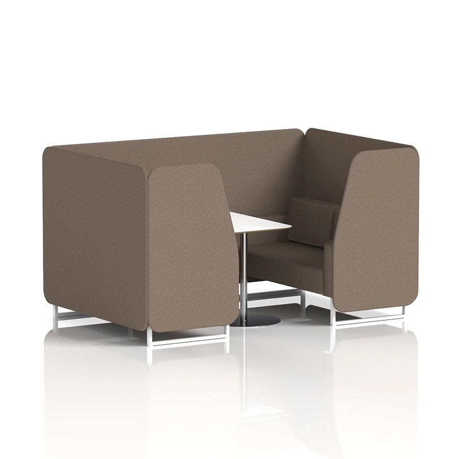 Brixworth Booth in Single Tone - 4 Seater with White Table