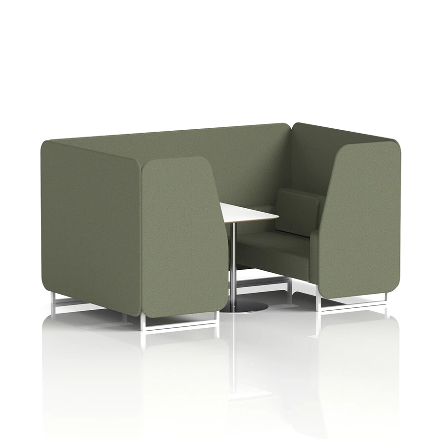 Brixworth Booth in Single Tone - 4 Seater with White Table