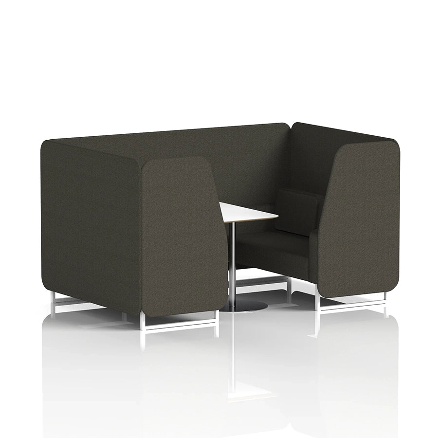 Brixworth Booth in Single Tone - 4 Seater with White Table
