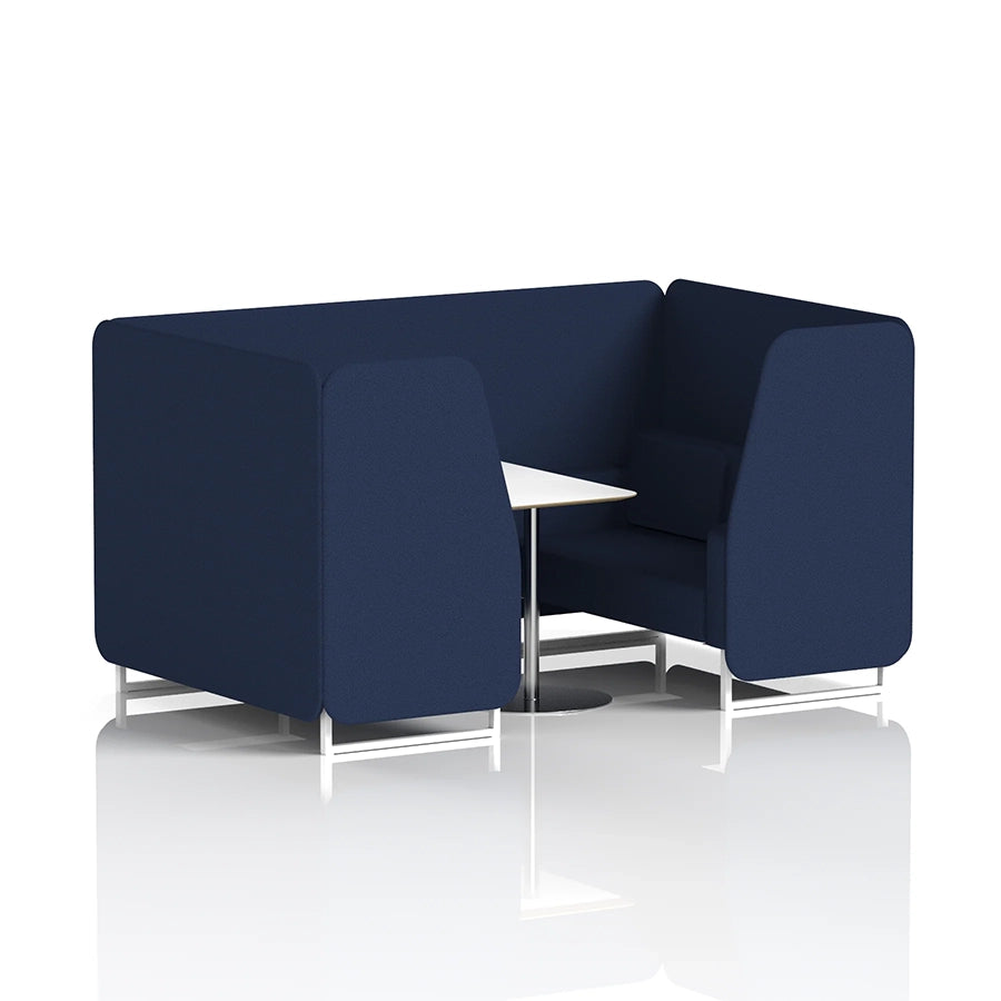 Brixworth Booth in Single Tone - 4 Seater with White Table
