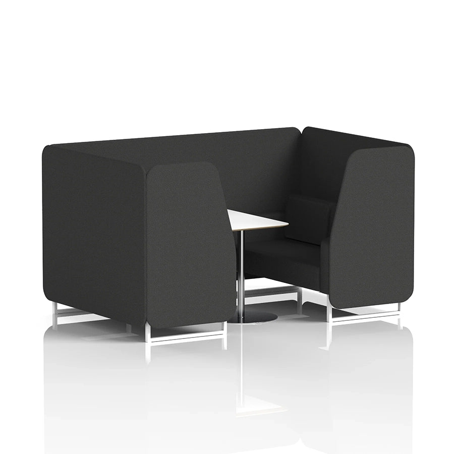 Brixworth Booth in Single Tone - 4 Seater with White Table