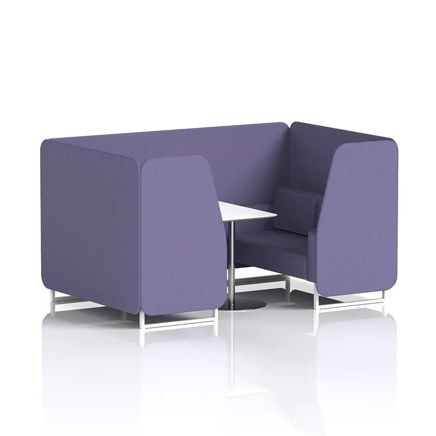 Brixworth Booth in Single Tone - 4 Seater with White Table
